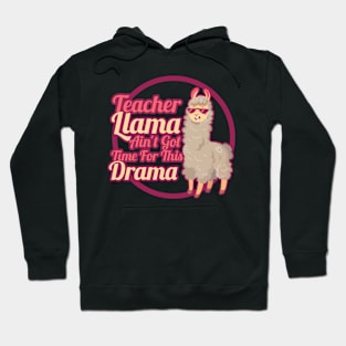 Funny Teacher Llama Hoodie